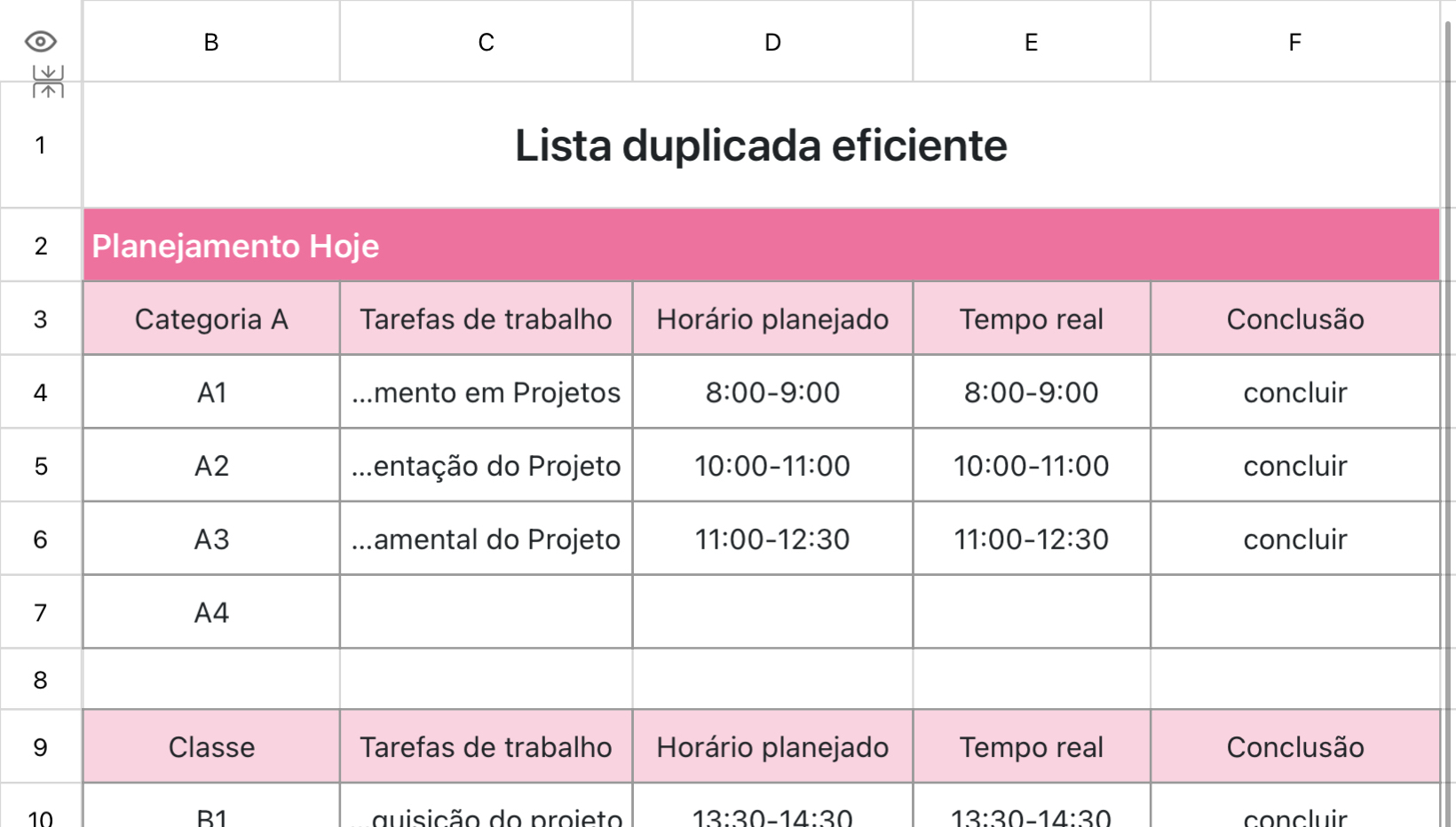 Lista duplicada eficiente